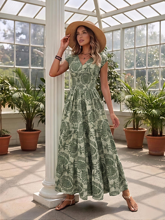 Abito Boho Estivo Scollo V Donna