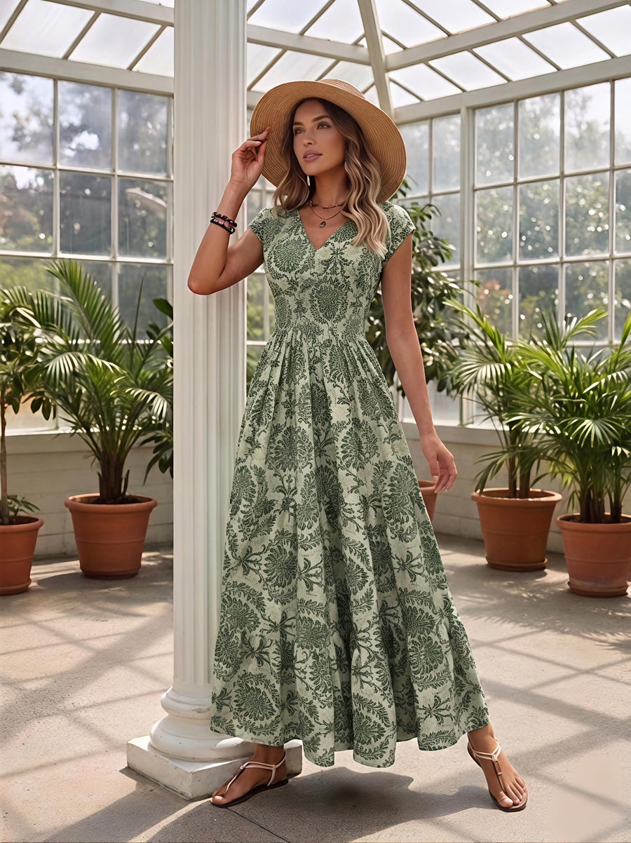 Abito Boho Estivo Scollo V Donna